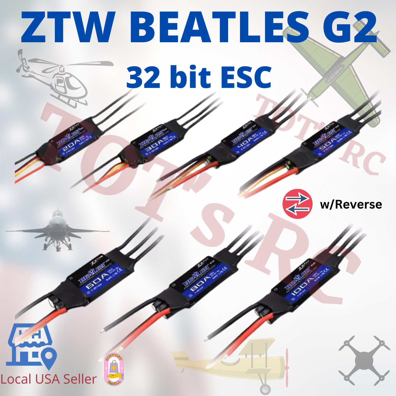 ZTW 32 Bit G2 BEATLES ESC *CLEARANCE* 20A 40A 80A 100A 2-6s BEC Speed Controller