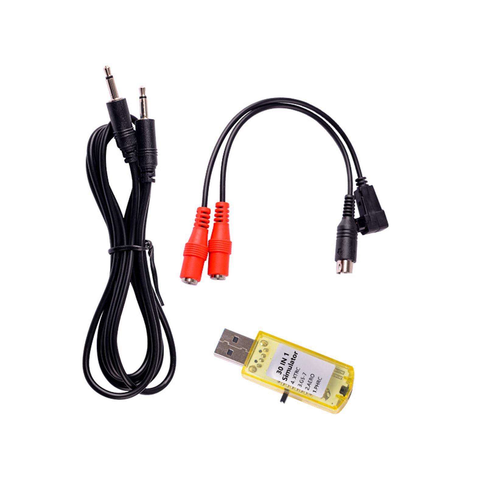 30 In 1 RC USB Flight Simulator With Cables For G7 Phoenix 5.0 Aerofly VRC FPV d