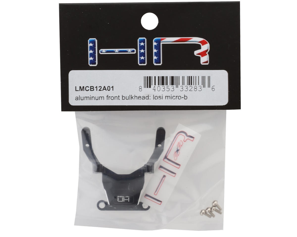 Hot Racing Losi® Micro-B Aluminum Front Bulkhead Brace (Black) [HRALMCB12A01]