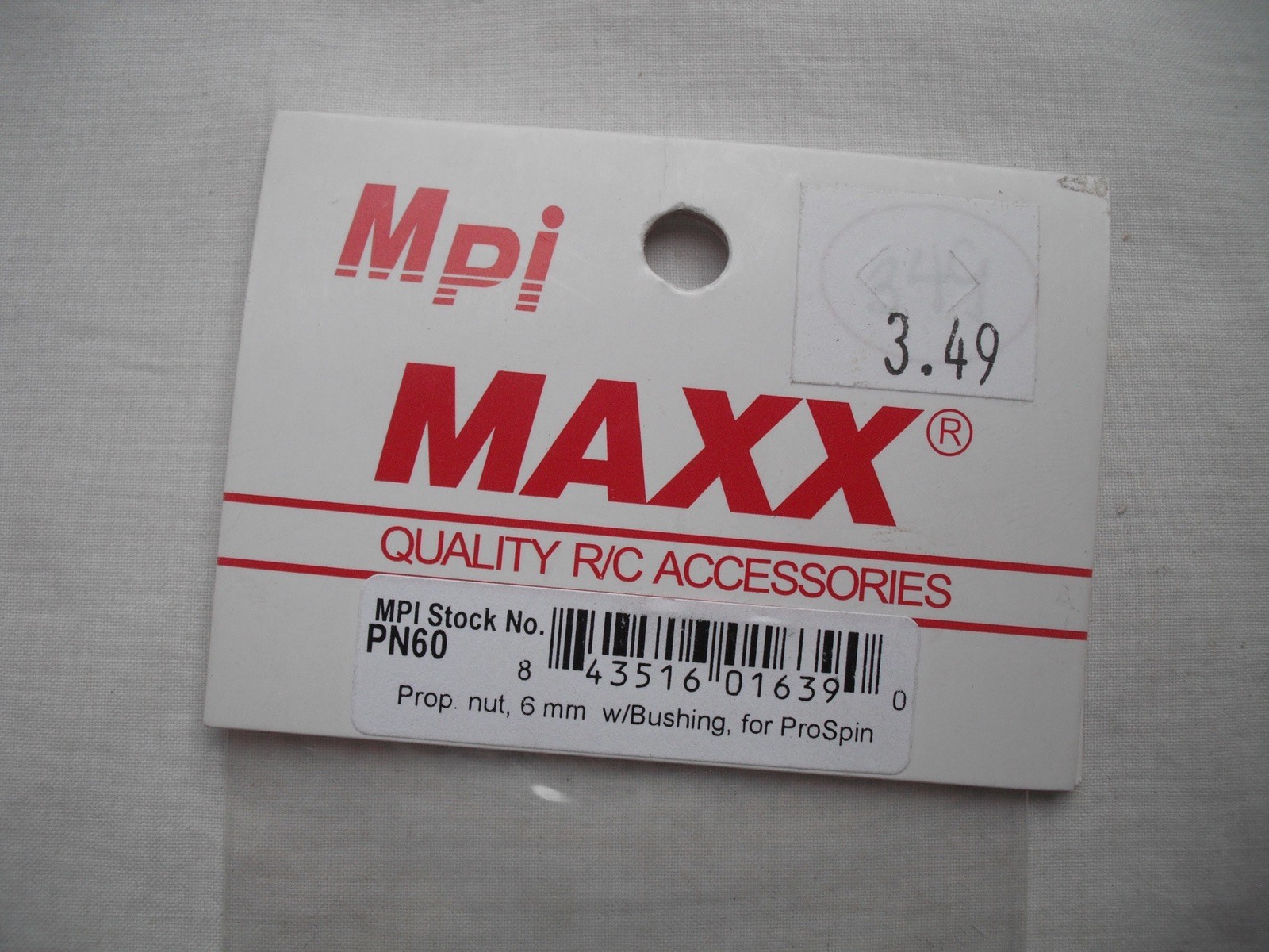 Maxx Products Mpi PN60, Prop. Nut, 6 mm, Bushing, ProSpin, RC R/C Plane Airplane
