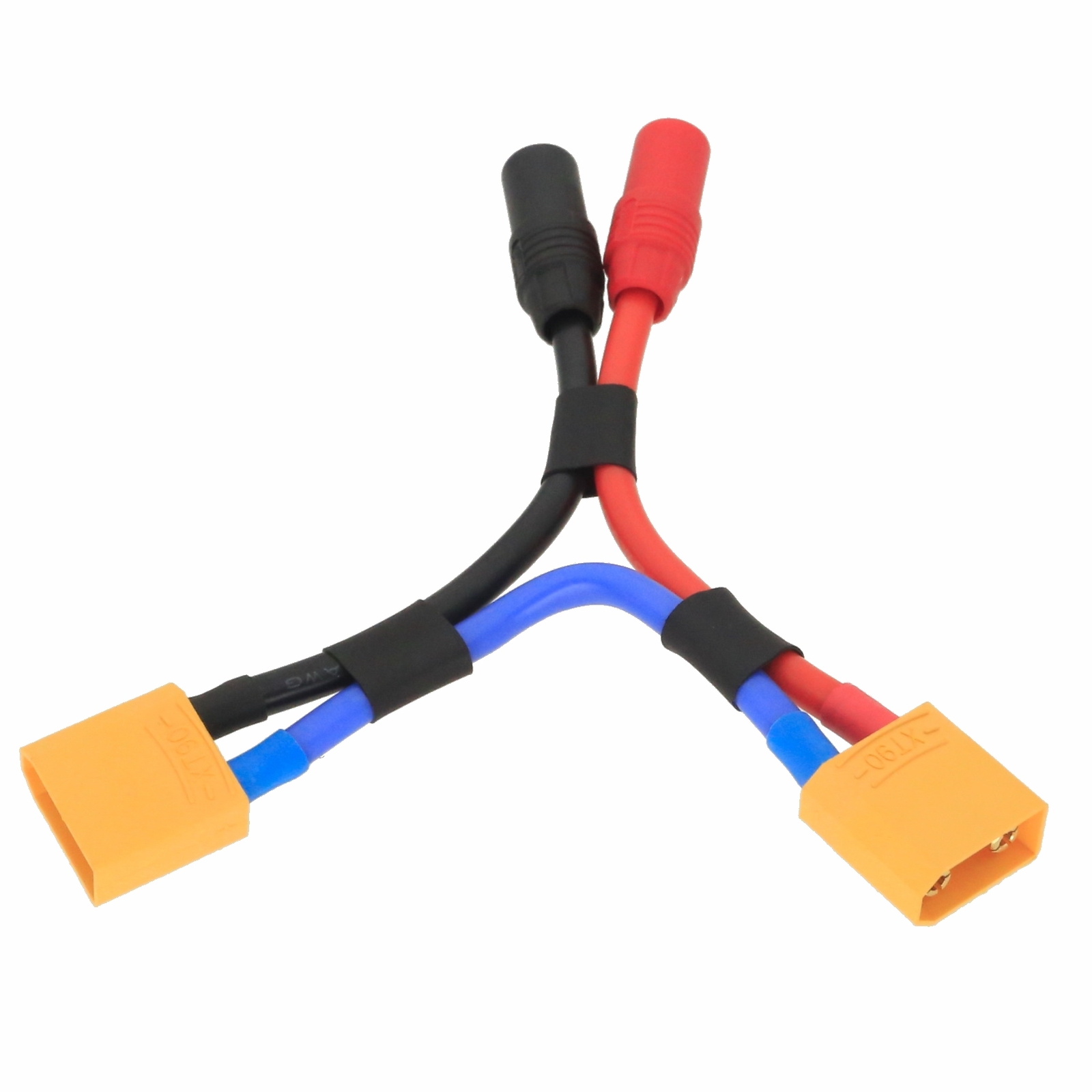 Series Wire Amass AS150 7MM 1 Female to 2 Male XT90 10AWG 10CM Doubles Voltage