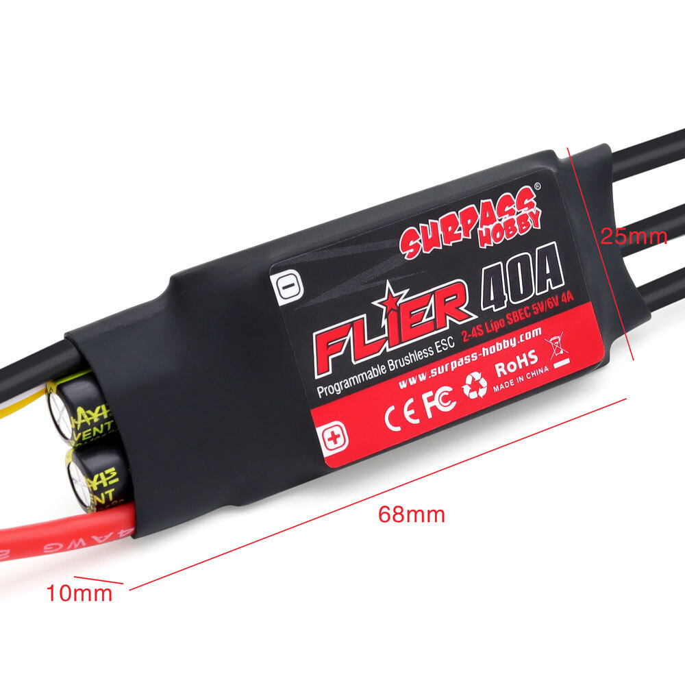SURPASS HOBBY 900-1700KV Brushless Motor 40-60A ESC for RC Fixed Wing Air Plane