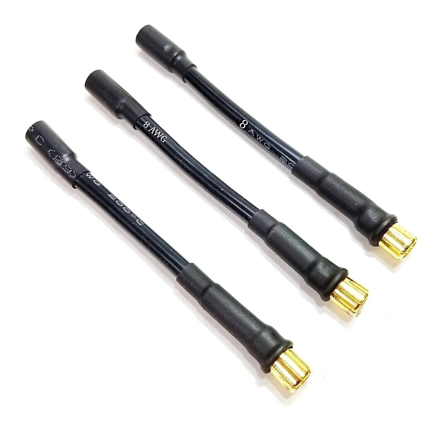 RCP Motor Wires 8mm Male to 6.5mm Female Brushless Motor Wire Adapters 8-10 awg