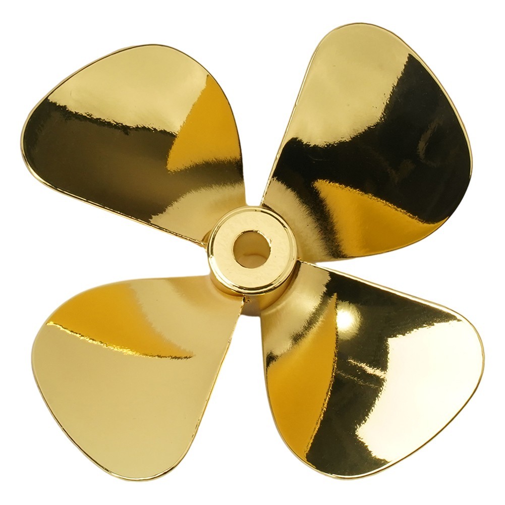 RC Boat Model55/60mm Metal Propeller 4-Blades4mm Shaft Prop For Marine ROV Alloy
