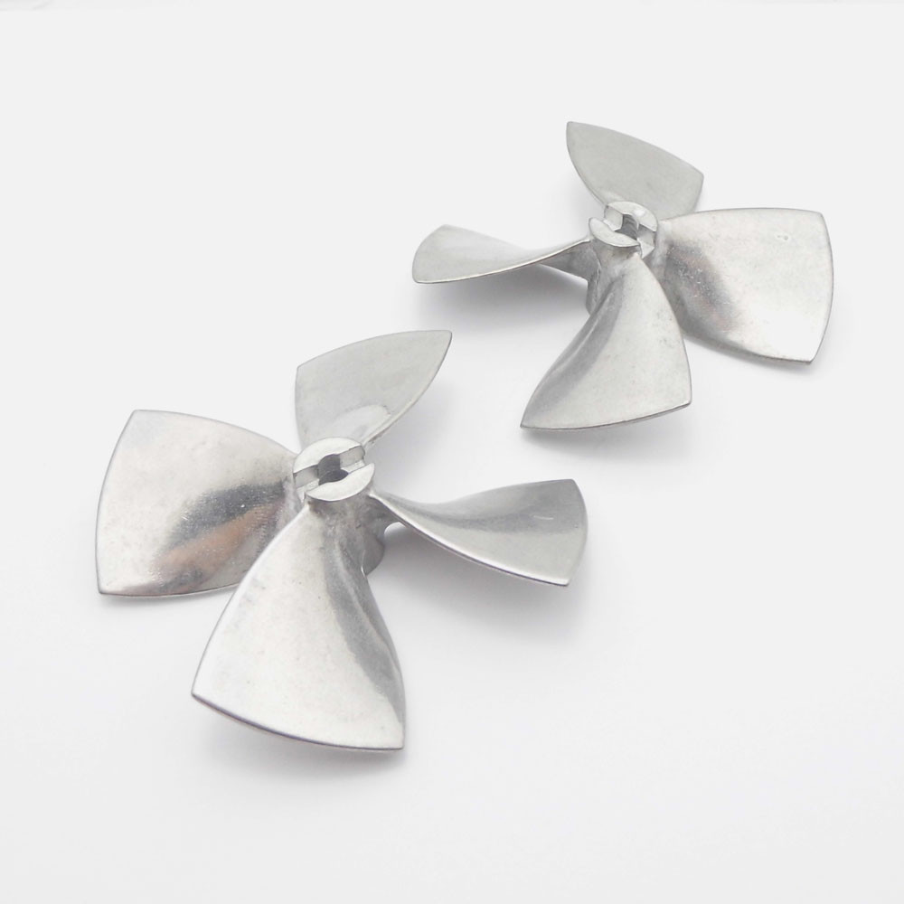 4mm Shaft 4-Blades Metal Propeller Prop 44mm 55mm 60mm for Scale RC Boat Marine