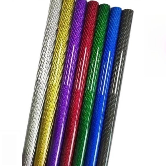 2pcs 3K Carbon Fiber Tube OD 6 8 10 12 16 18 20 22 25 30 35 40 45mm Length 500mm