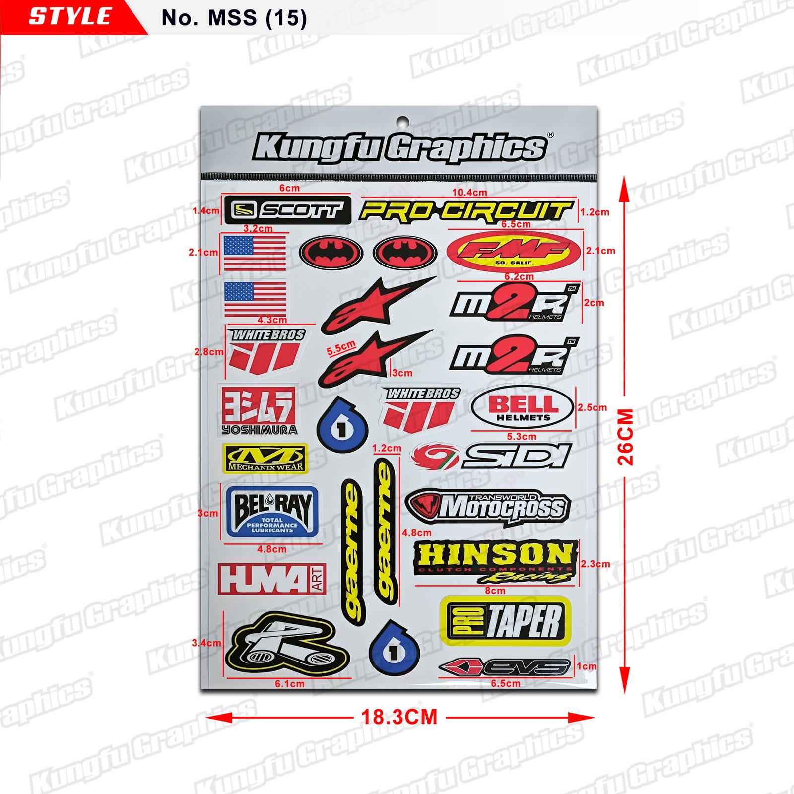Vinyl Decal Sticker Kit Deco for RC Car Drift Racing Dirt Bike Scooter Universal
