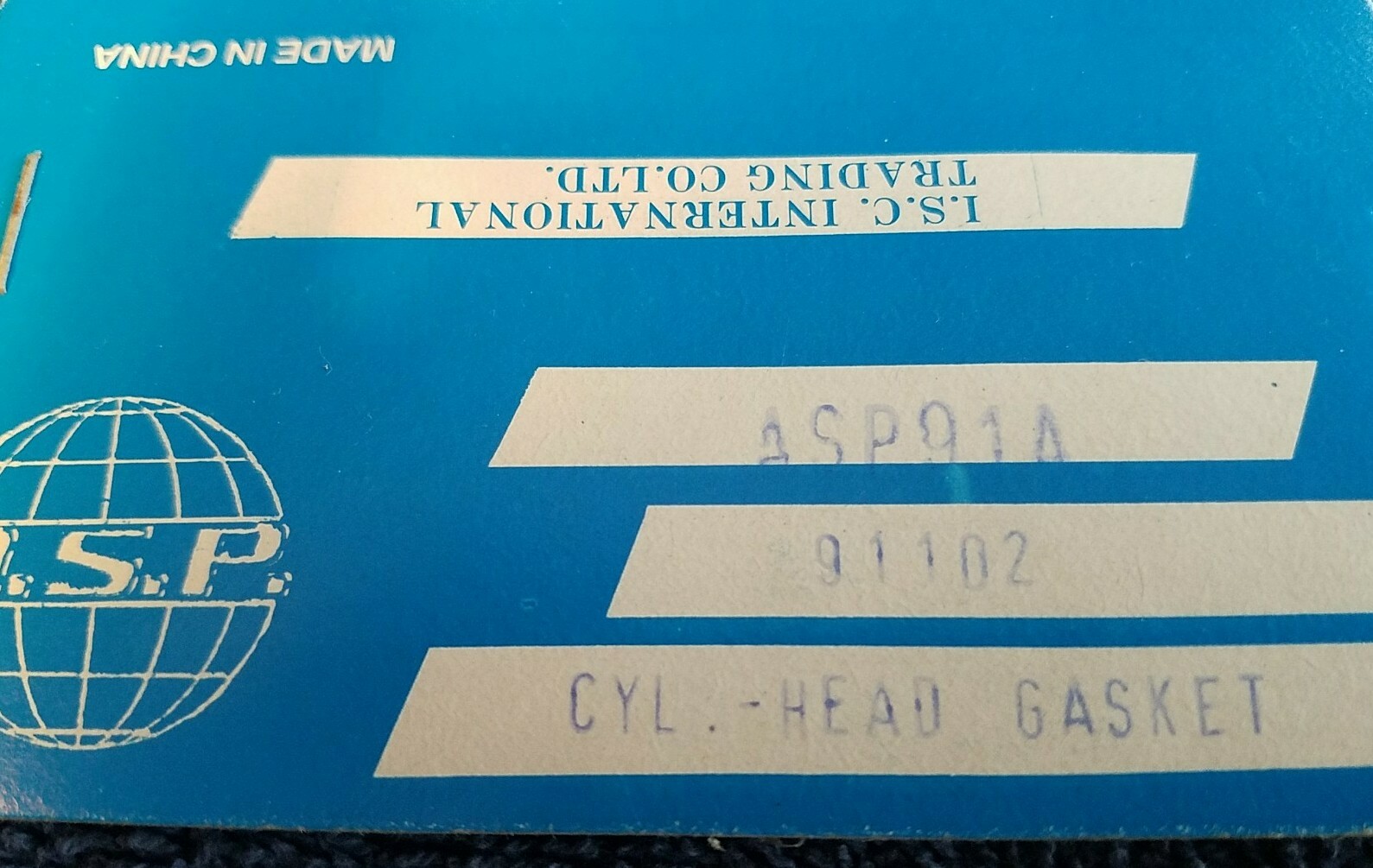 A.S.P. Cylinder Gasket. #91102. ASP91A