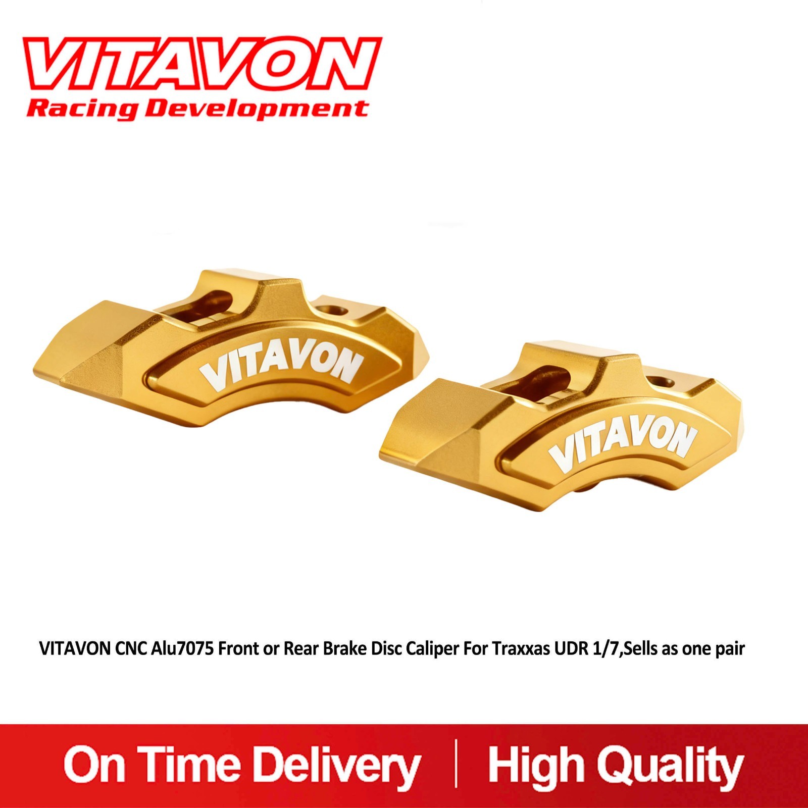 Vitavon CNC Alu7075 Front or Rear Brake Caliper For Traxxas UDR 1/7,Sells a pair