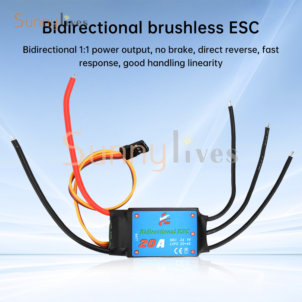 20A/30A/40A/50A Bidirectional Brushless ESC for Remote Control Ship Pneumatic