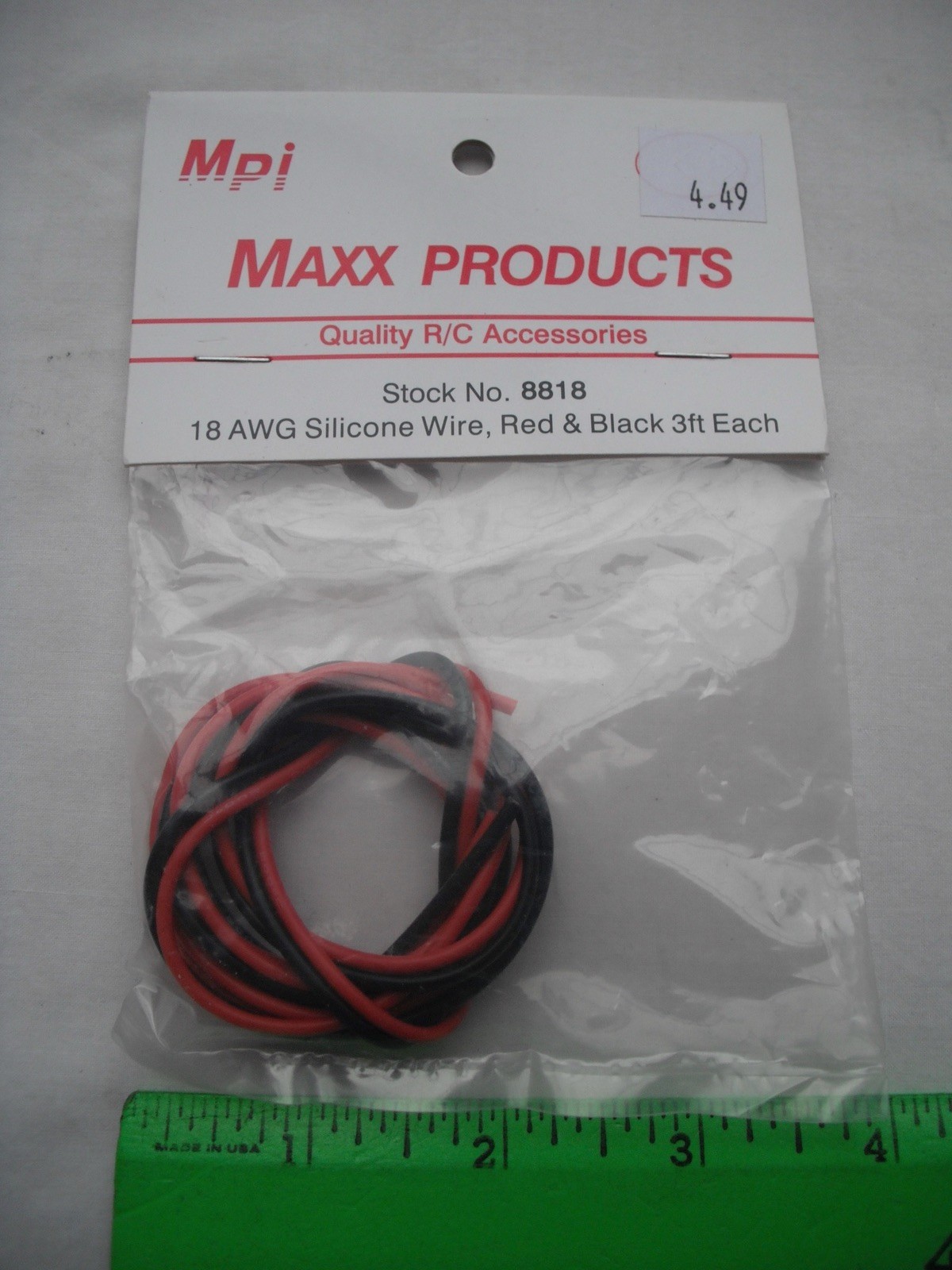 Lot of 3 Maxx Products Mpi 8818, 18 AWG Silicone Wire, 3′, RC R/C Plane Airplane