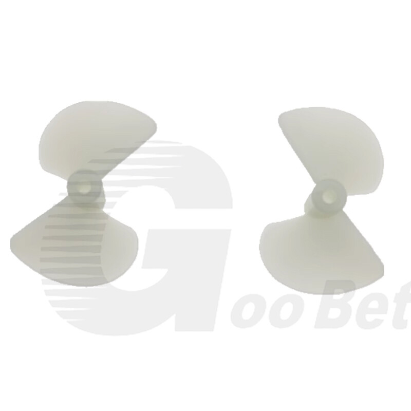Toy RC Boat 26mm Nylon Propeller Prop 2-Blade CCW CW For 2mm Shaft Motor White