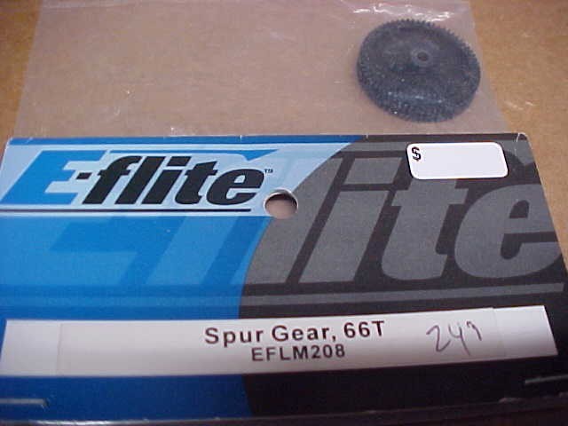 E-FLITE EFLM208 = SPUR GEAR, 66T. (NEW)