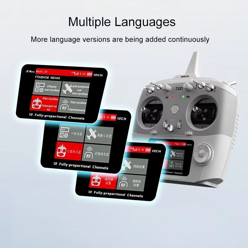 RadioLink T12D 12 Channels RC Transmitter 2.4GHz Remote Control for Drone RC Car