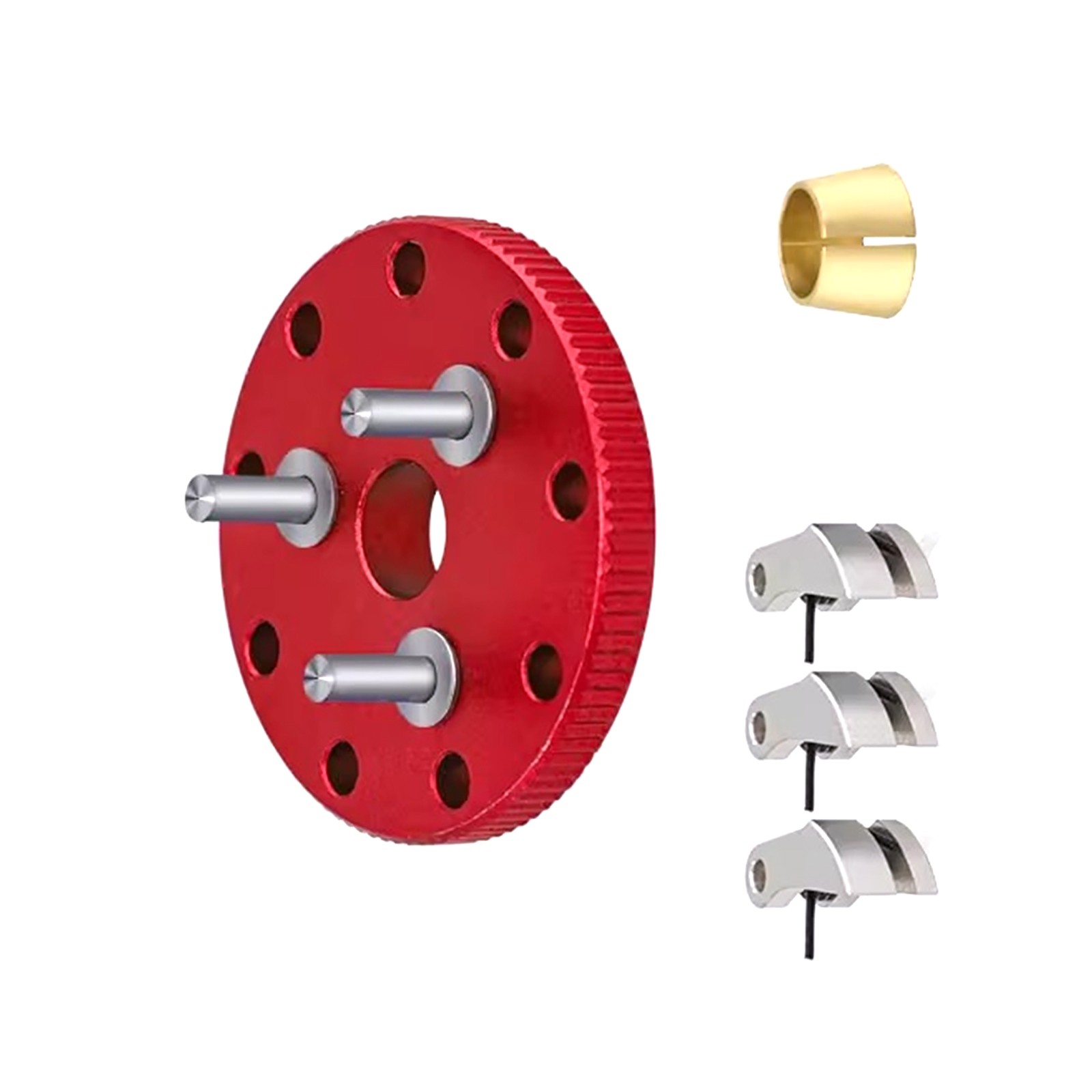 For TRAXXAS 1/10 Nitro RC Car Aluminum Clutch Flywheel Kit Replacement Part Red