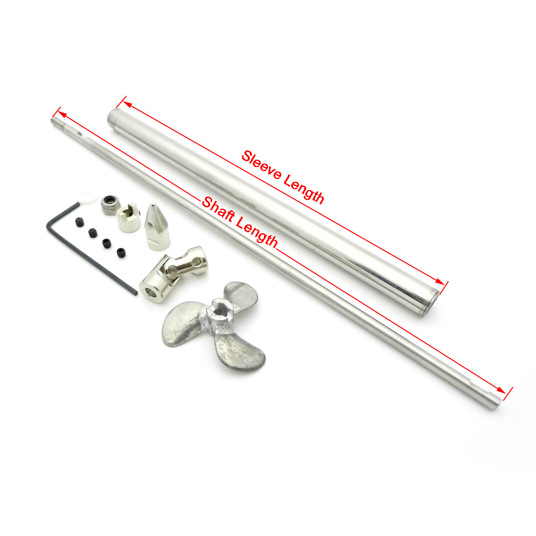 4mm Shaft Sleeve Matel Propeller 3.0-6.0mm Joint Kit fr RC Boat Marine O/V/Yacht