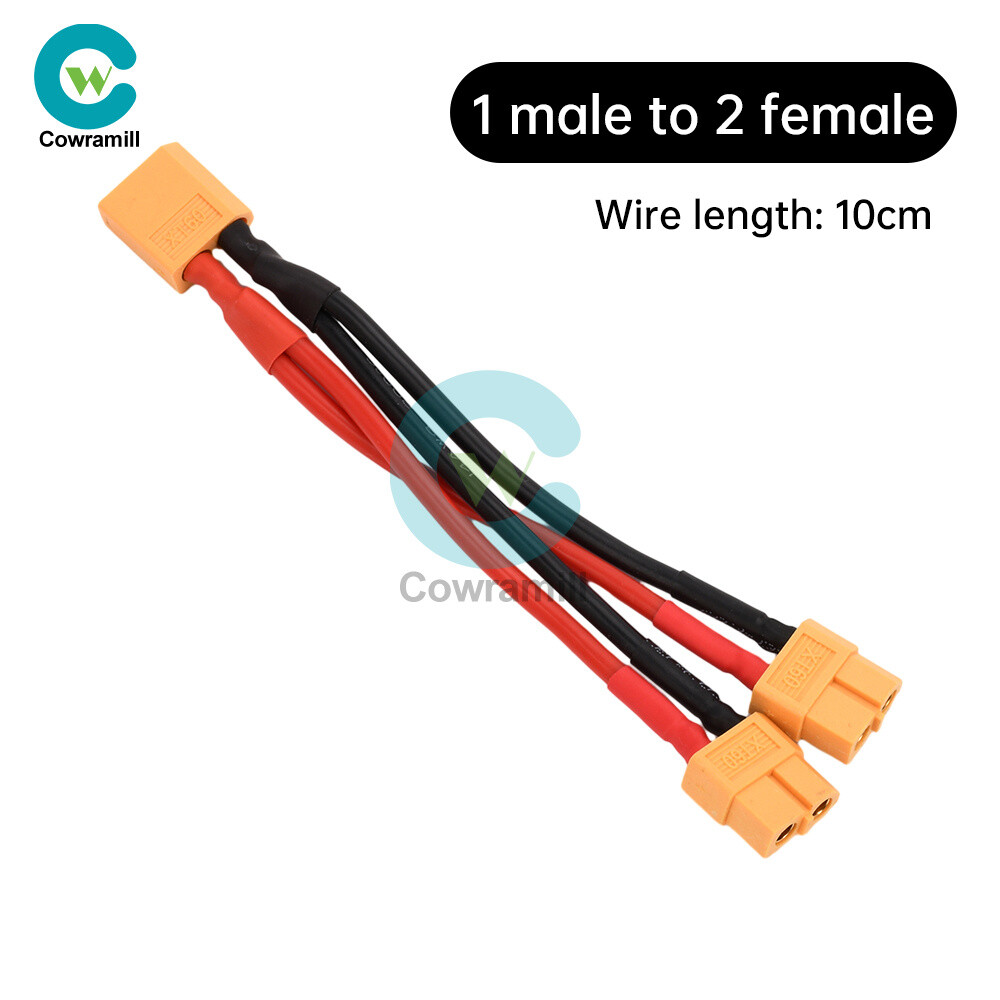 14AWG XT60 Male/Female Wire Parallel Battery Connector Extension Cable for RC