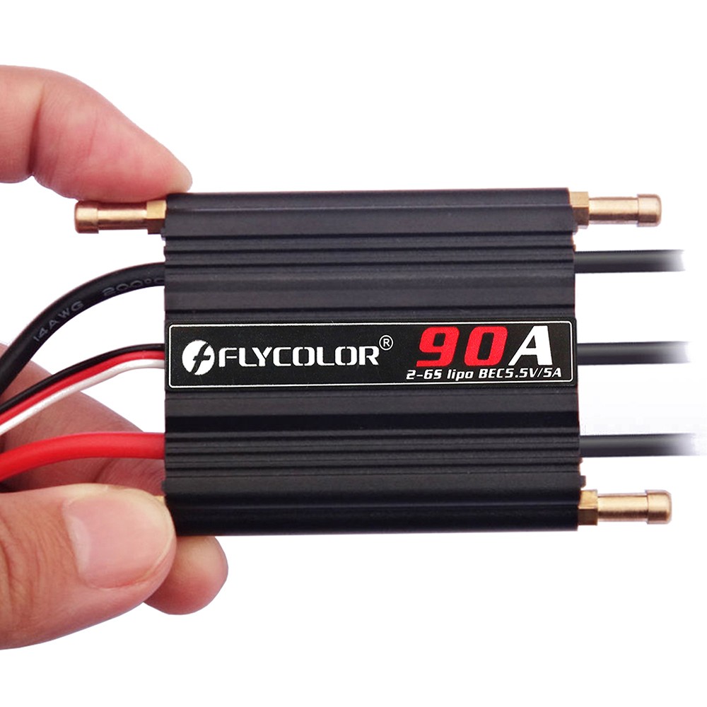 Flycolor 90A Brushless ESC +Program Card 2-6S for RC Electric Gasoline Jet Boats