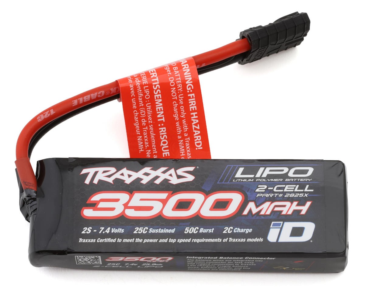 Traxxas 2S “Power Cell” 25C LiPo Battery w/iD Connector (7.4V/3500mAh)