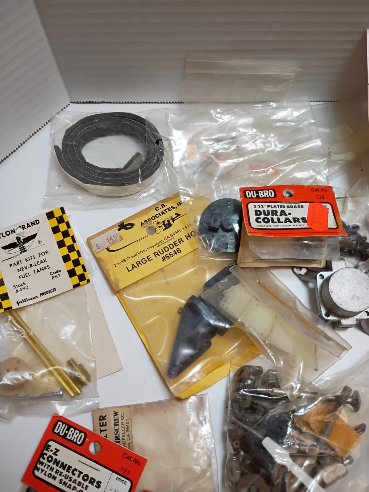 Vintage RC Model Airplane Parts Lot, Du-bro,Ernst,Sig,pylon,Granite,CB, etc