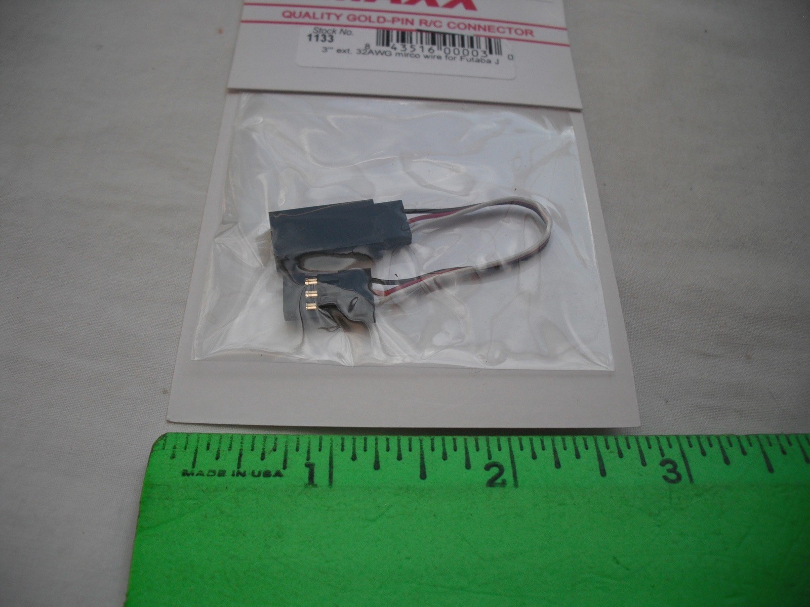 SALE Lot of 3 Maxx Products Mpi 1133, 3″ Extension, Futaba J, Wire,R/C Airplane