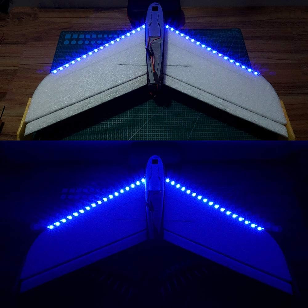 LED Light Strip for RC Fixed Wing Airplane Flying Wing Plane AR Wing Drone Model