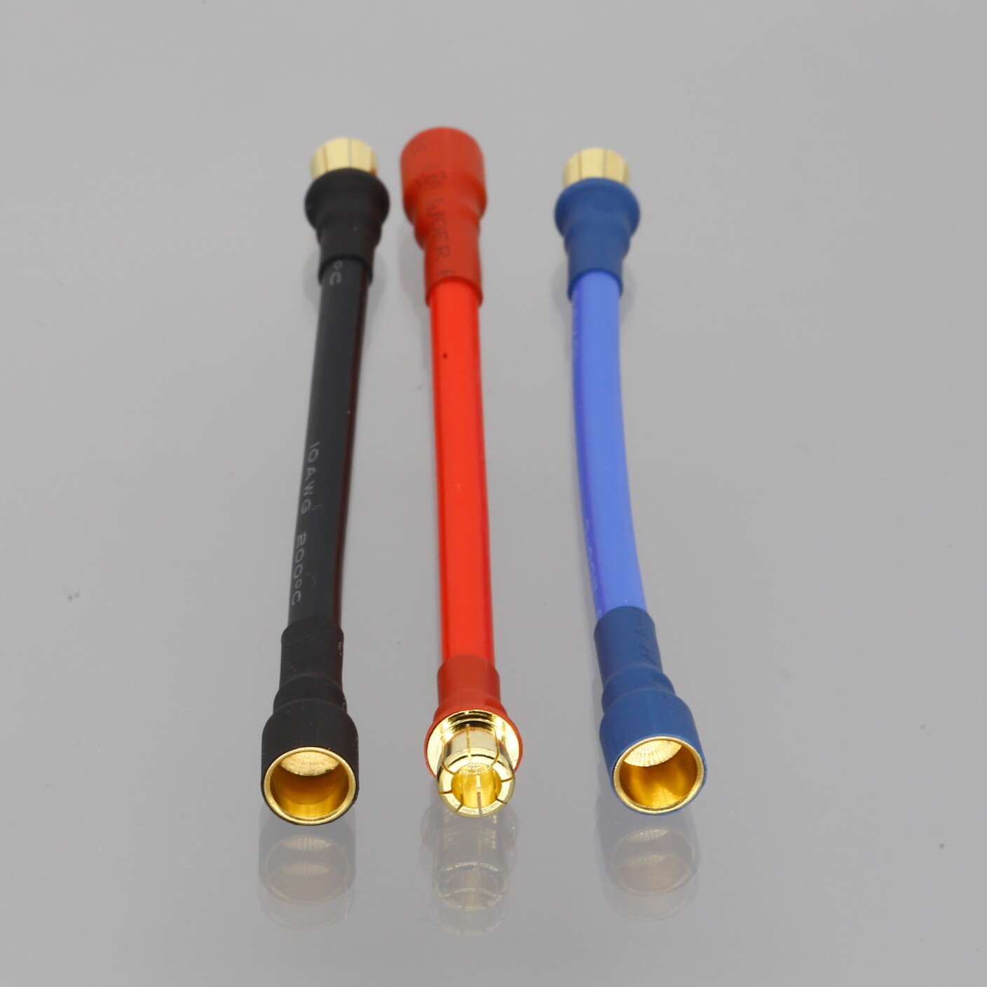3pcs/lot RC Brushless Motor 8mm Bullet Male/Female 10AWG 4~20″ Extension Cable