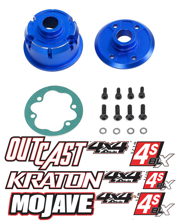 ALU CENTER DIFF CASE SET ARA311166 FOR ARRMA 1/8 MOJAVE / 1/10 KRATON OUTCAST 4S