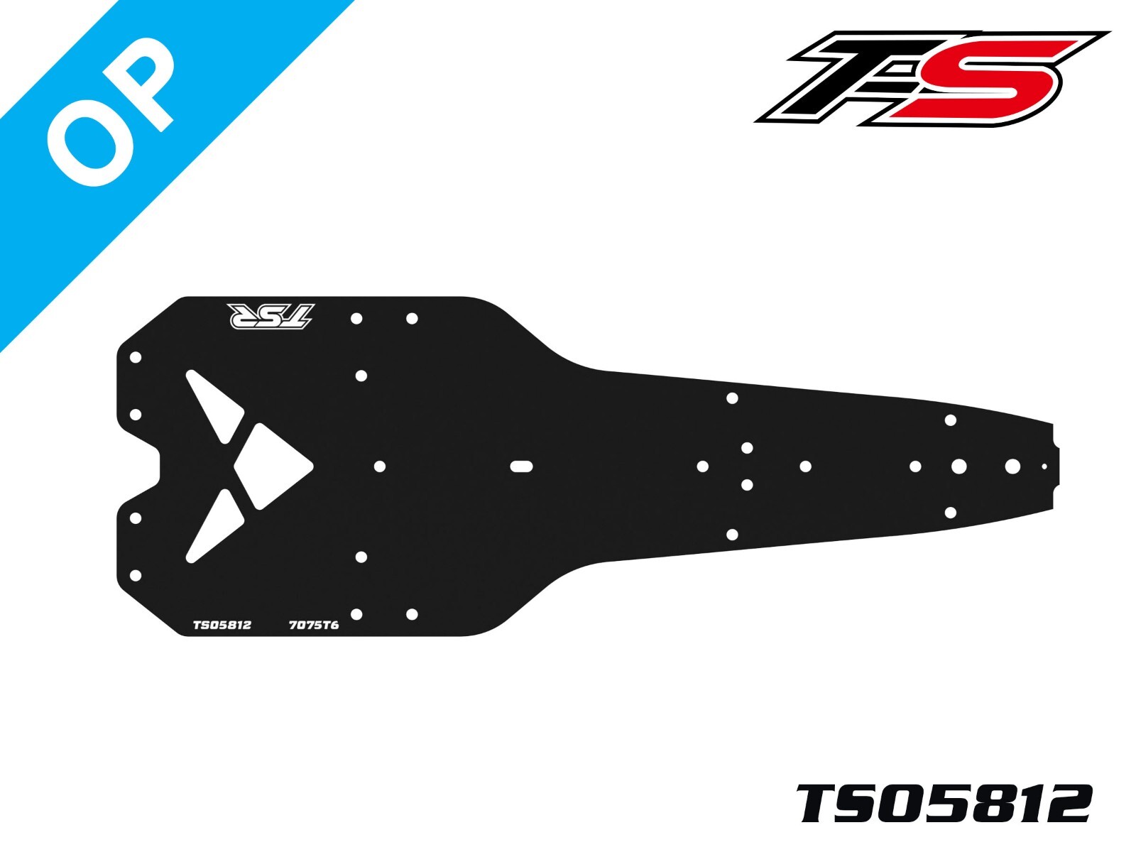 Team Saxo TS05812 Aluminum Main Chassis 2.0mm F1-180-V4 RC Car Touring Part