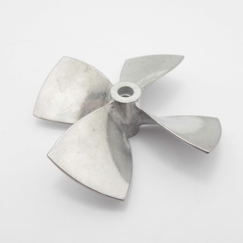 4mm Shaft 4-Blades Metal Propeller Prop 44mm 55mm 60mm for Scale RC Boat Marine