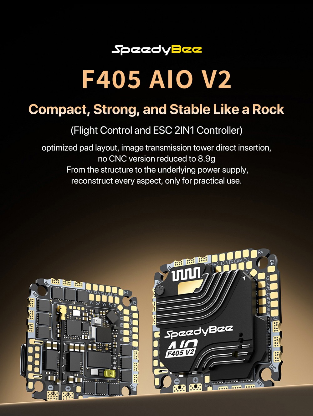 SpeedyBee F405 AIO V2 Flight Controller 35A 40A ESC Gyro For DJI O3 O4 Air Unit