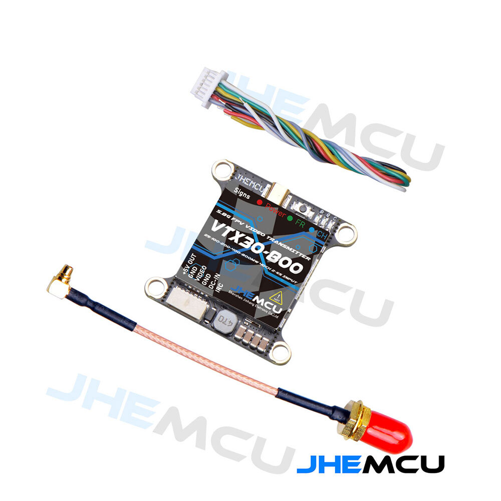JHEMCU VTX30-800 5.8G 40CH 25-800mW Adjustable VTX 2-6S 30X30mm for RC Drone