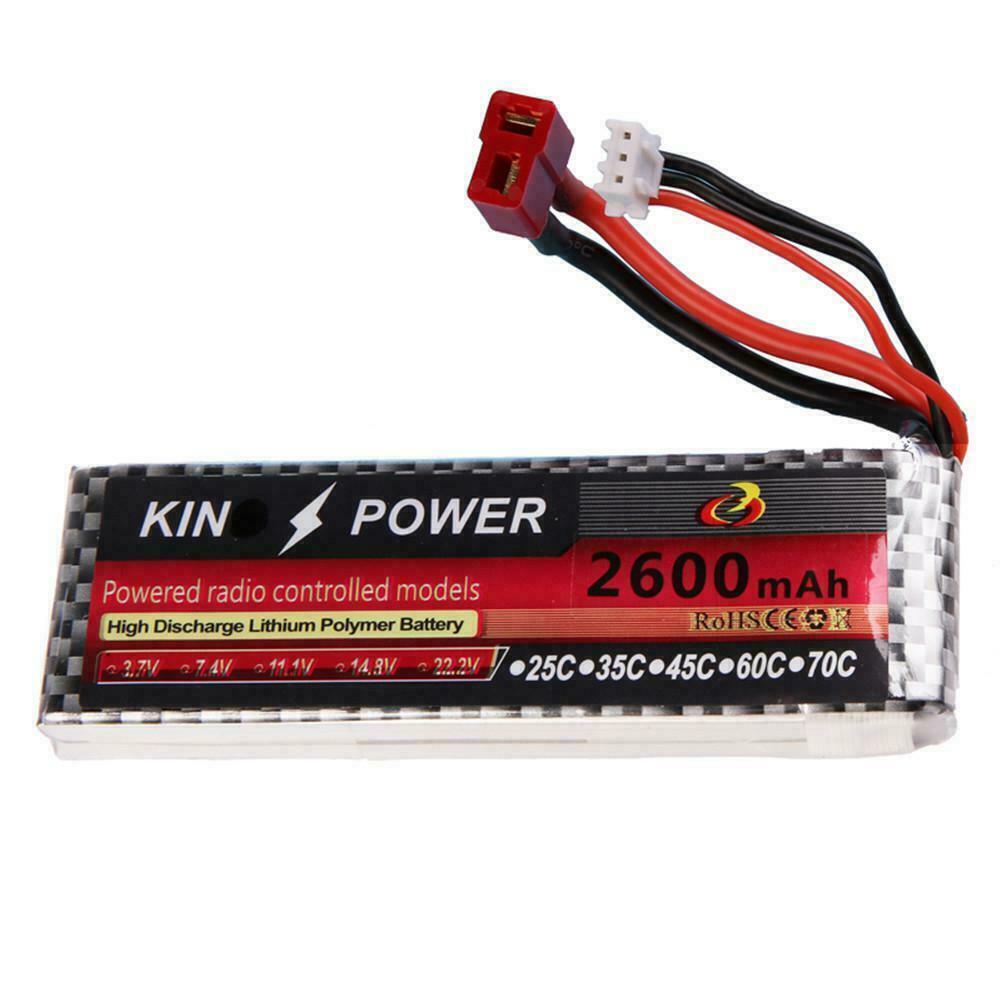 7.4V 2600mAh 25C Lipo Battery For WLtoys 1/14 144001 RC Car Upgrade Parts T Plug