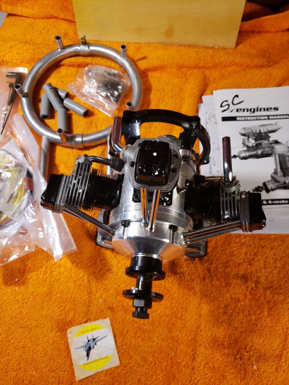 SC Engine – SC FS400AR – 5 Cylinder 64cc Size 4 Cycle RC motor – New – KIK25