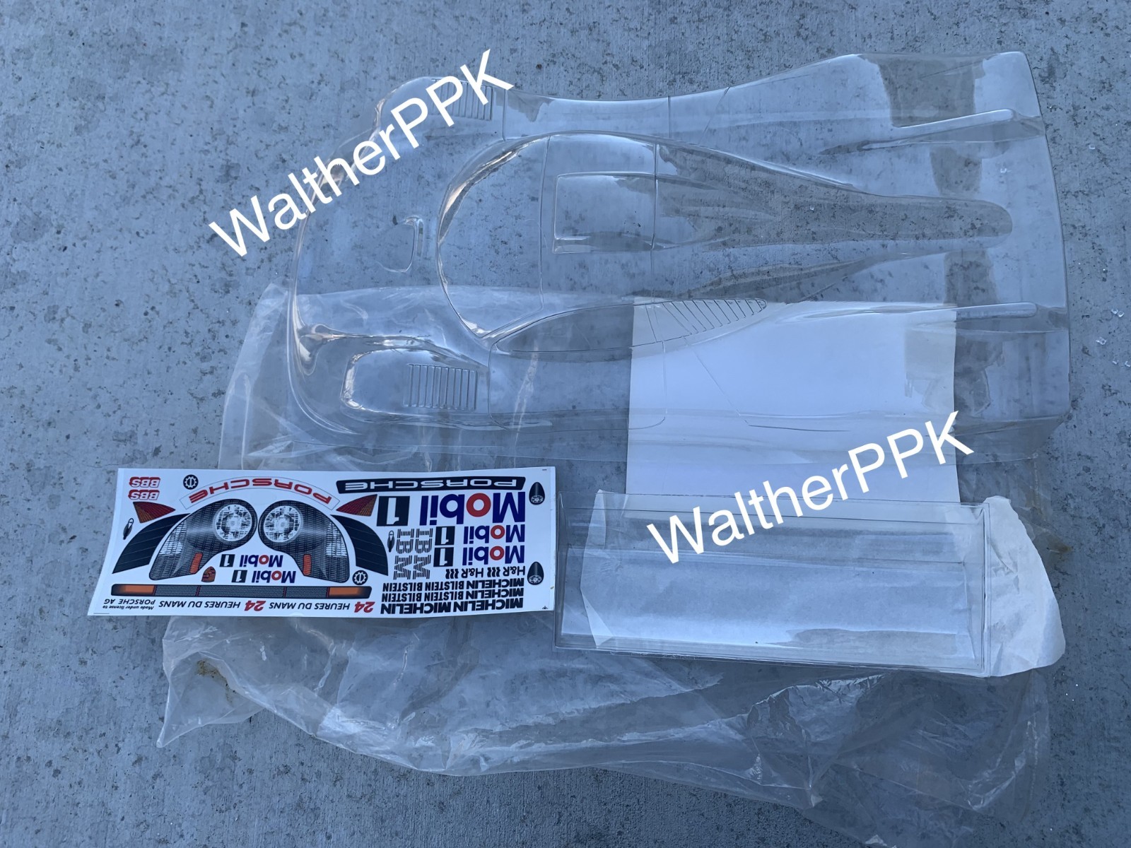 Rare New Frewer Porsche 911 GT1 1/10 Touring Car Lexan Body w/Wing and Decals