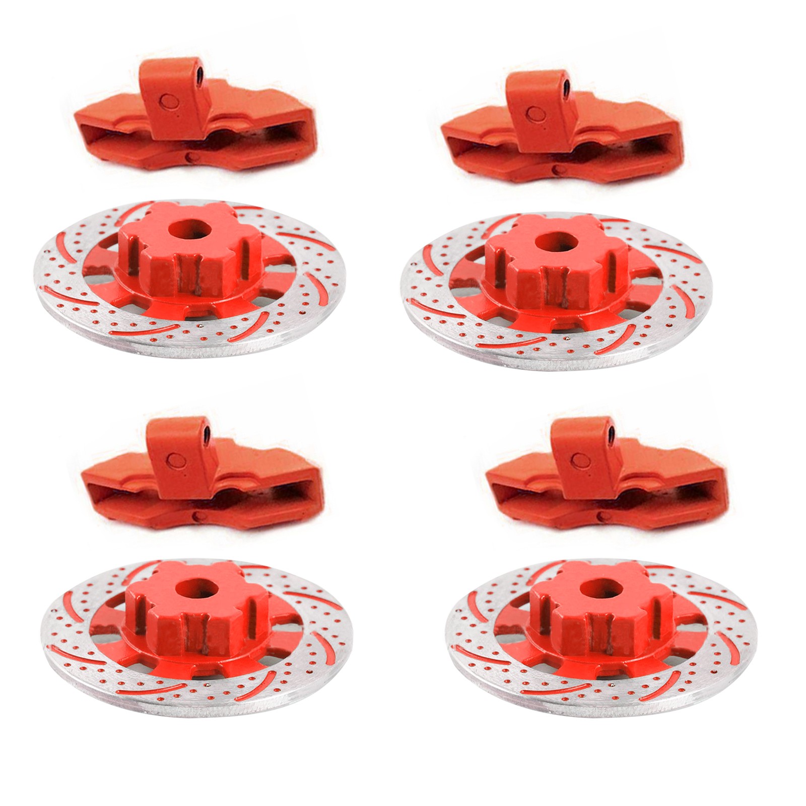 4Pcs Red Brake Disc Calipers For TRAXXAS UDR Unlimited Desert Racer 1/7 RC Car B