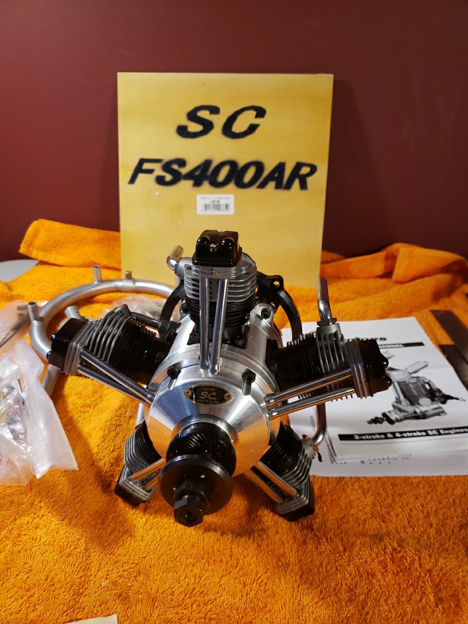 SC Engine – SC FS400AR – 5 Cylinder 64cc Size 4 Cycle RC motor – New – KIK25