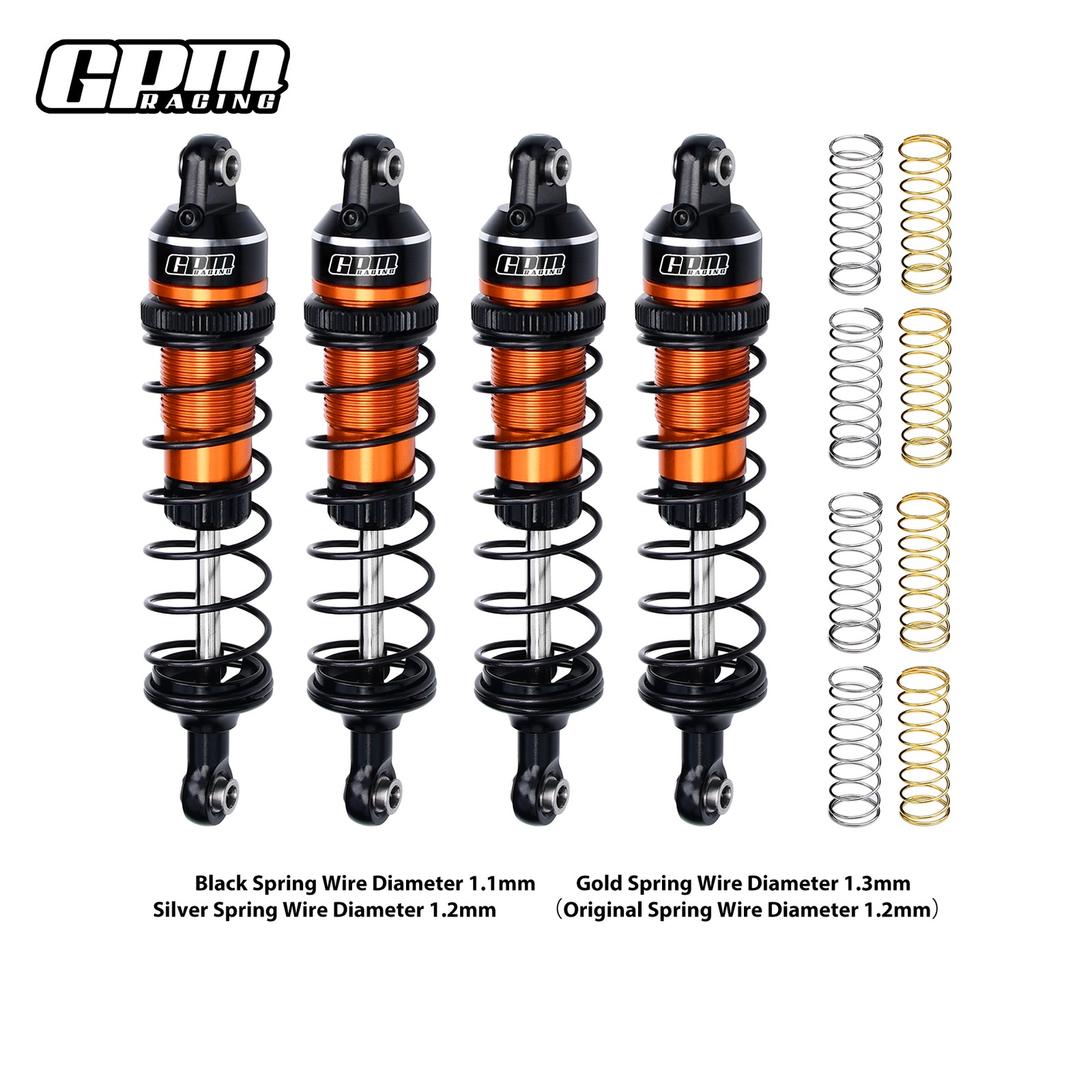 For TRAXXAS MINI MAXX MONSTER TRUCK-107154-1 RC Aluminum 4pcs Shock Absorber Set
