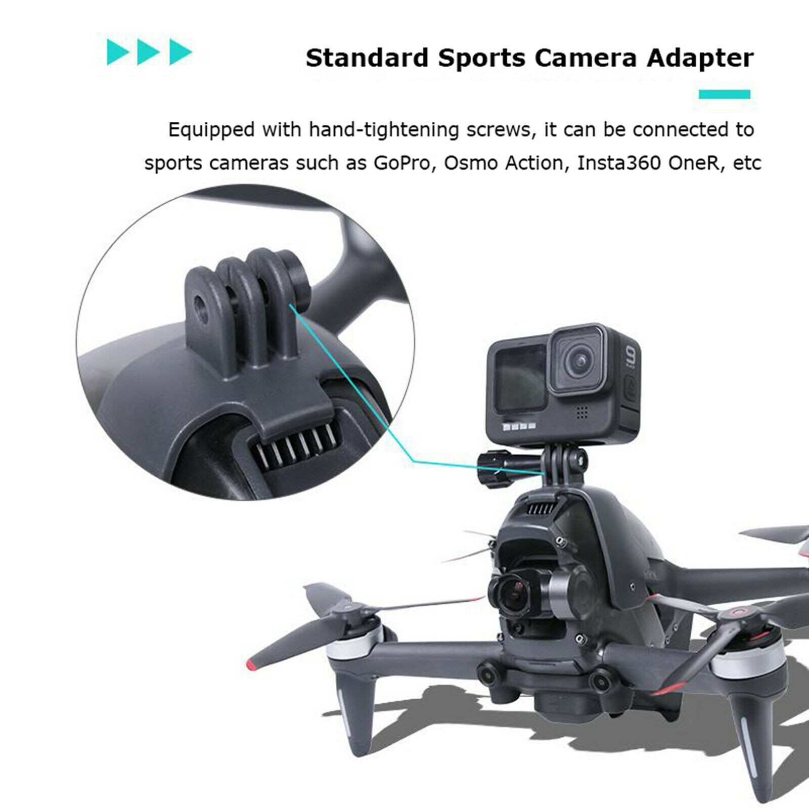 Searchlight & Camera Mount Bracket Expansion Bracket Set For DJI FPV Drone