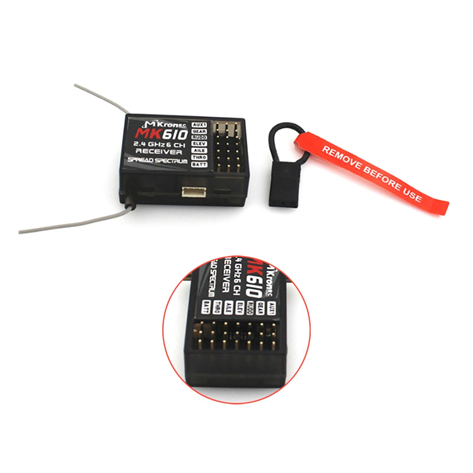 6 Channels 2.4GHz DSM2 400M MK610 Receiver For JR Spektrum Dx5e Dx6i Dx7