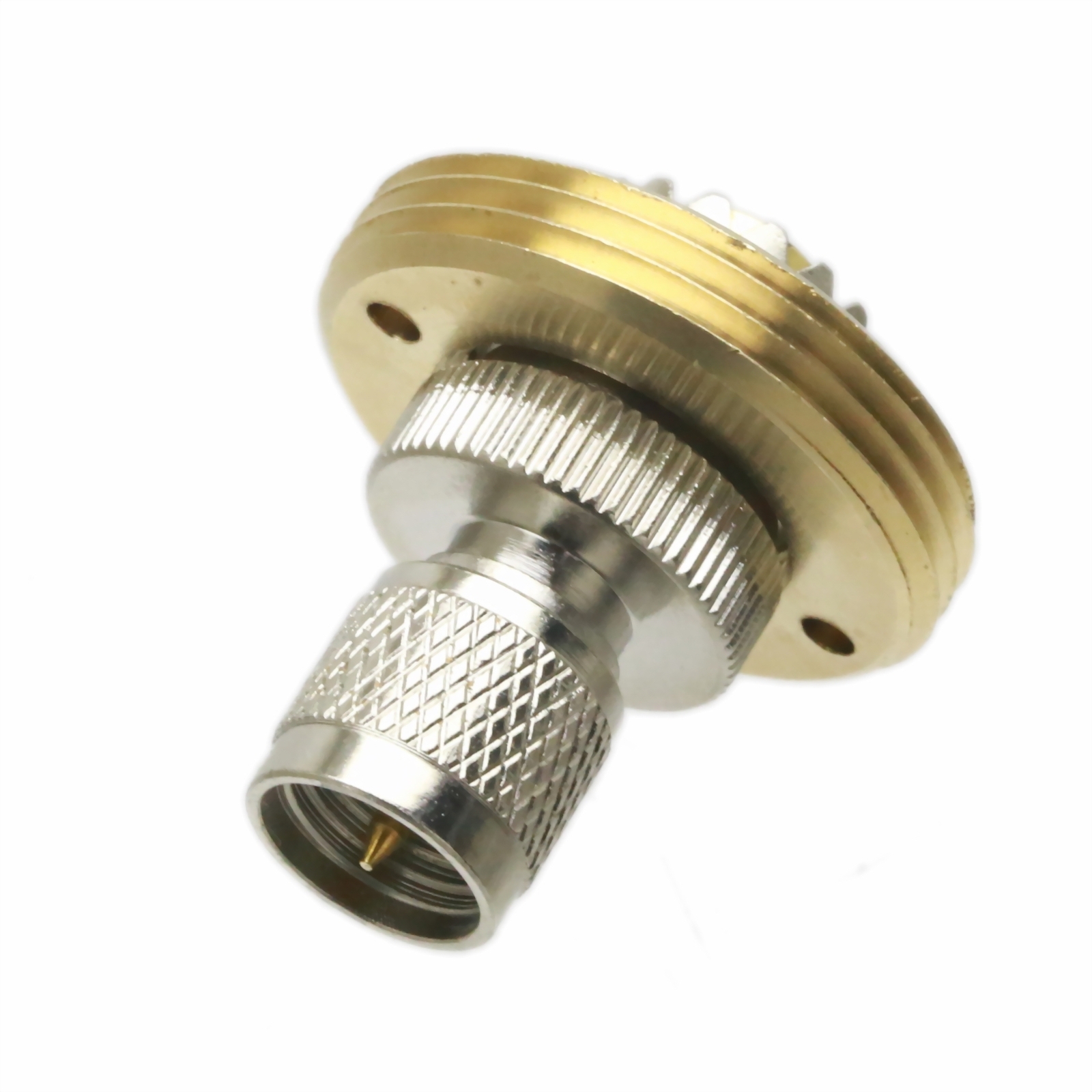 NMO Mount connector 5/8″ hole to mini-UHF male adapter UHF/VHF Antenna Ham Radio