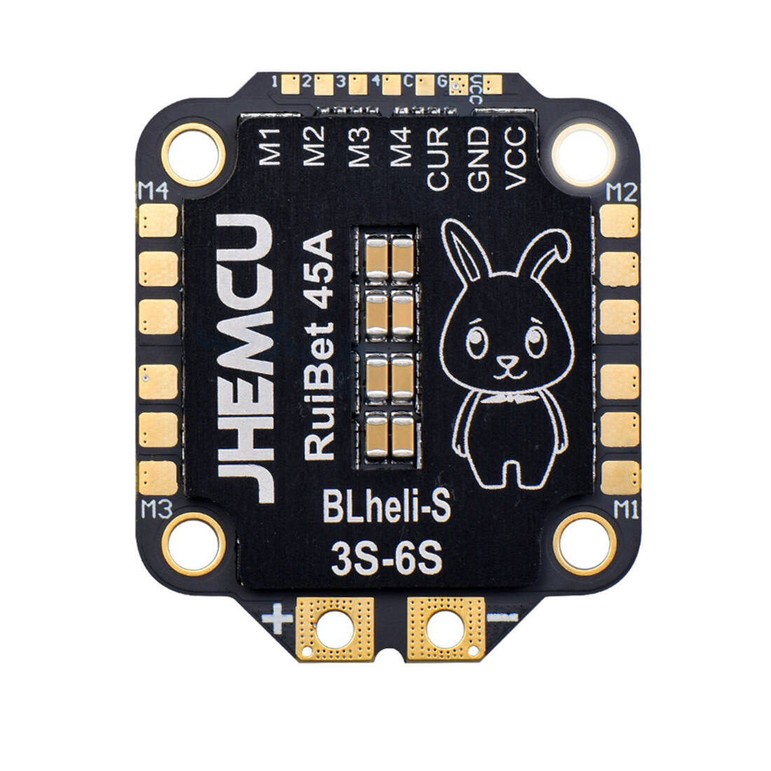 JHEMCU RuiBet 45A BLHELI_S Dshot600 3-6S Brushless 4in1 ESC 30x30mm for FPV