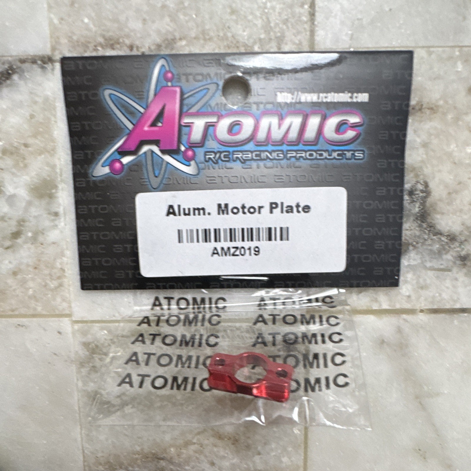 Atomic RC Racing Products Aluminum Motor Plate AMZ019 Red