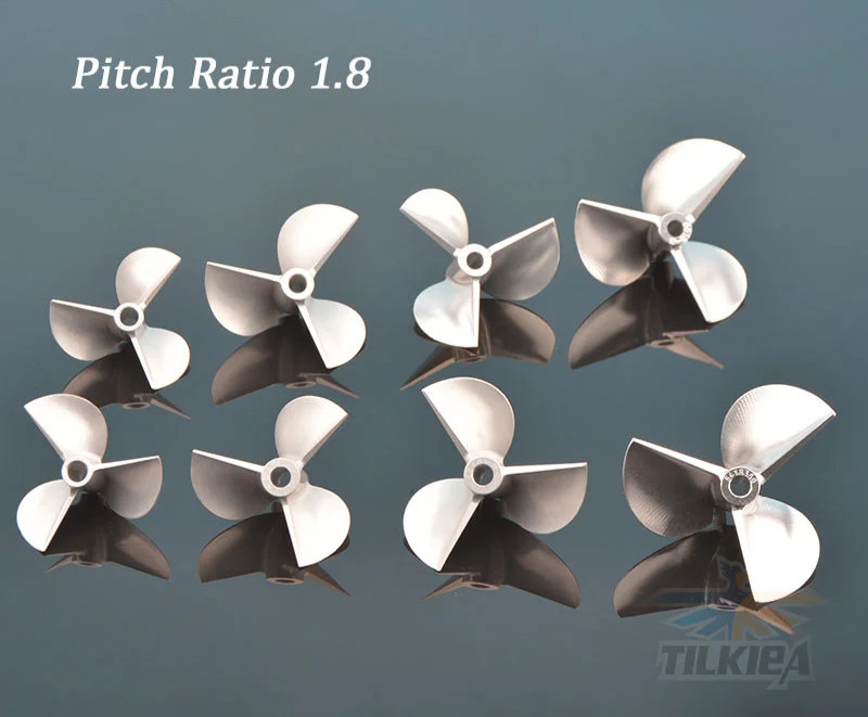 CNC 3 Blades Screw Aluminum Propeller Left/Right Pitch 1.8 D36-55mm Prop RC Boat