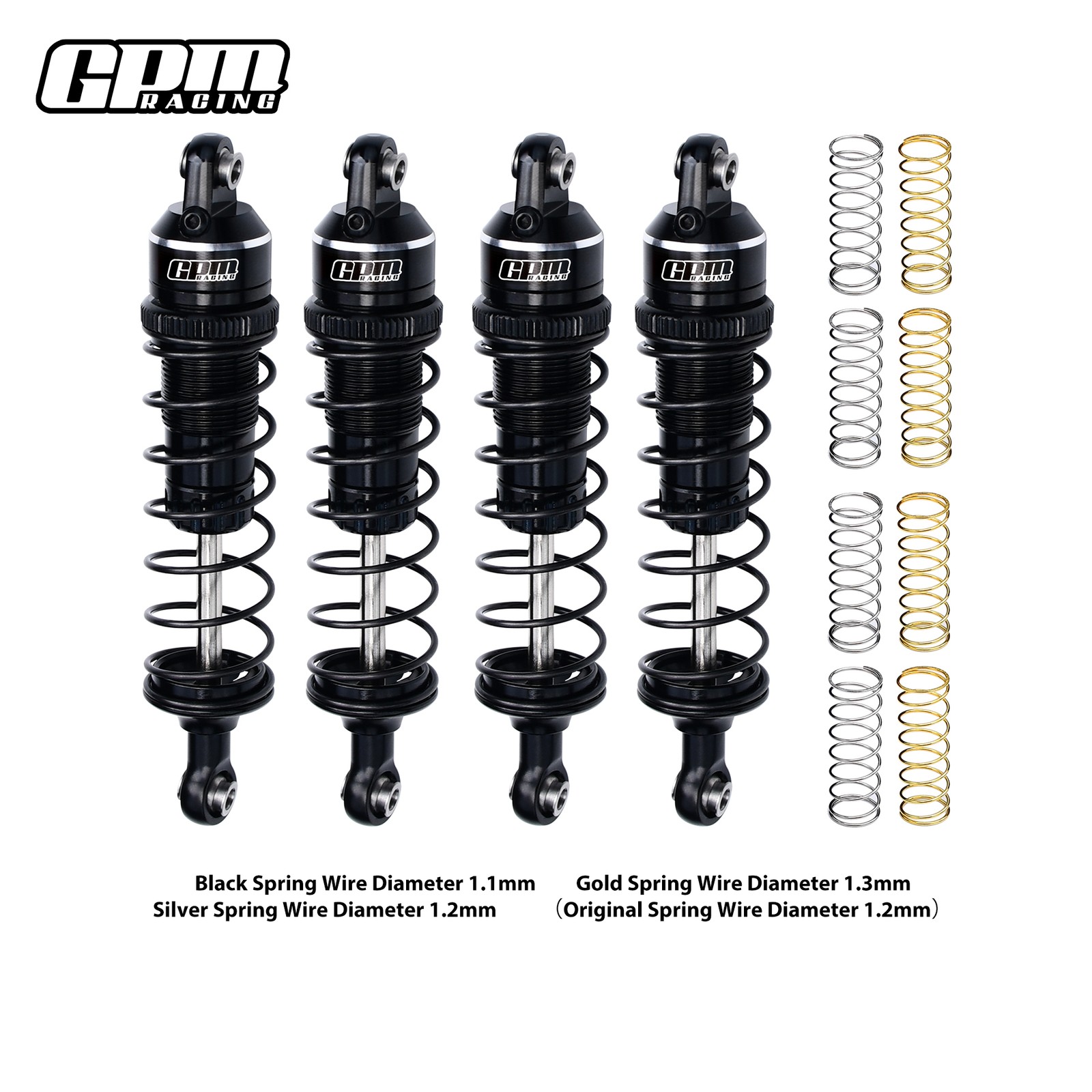 For TRAXXAS MINI MAXX MONSTER TRUCK-107154-1 RC Aluminum 4pcs Shock Absorber Set