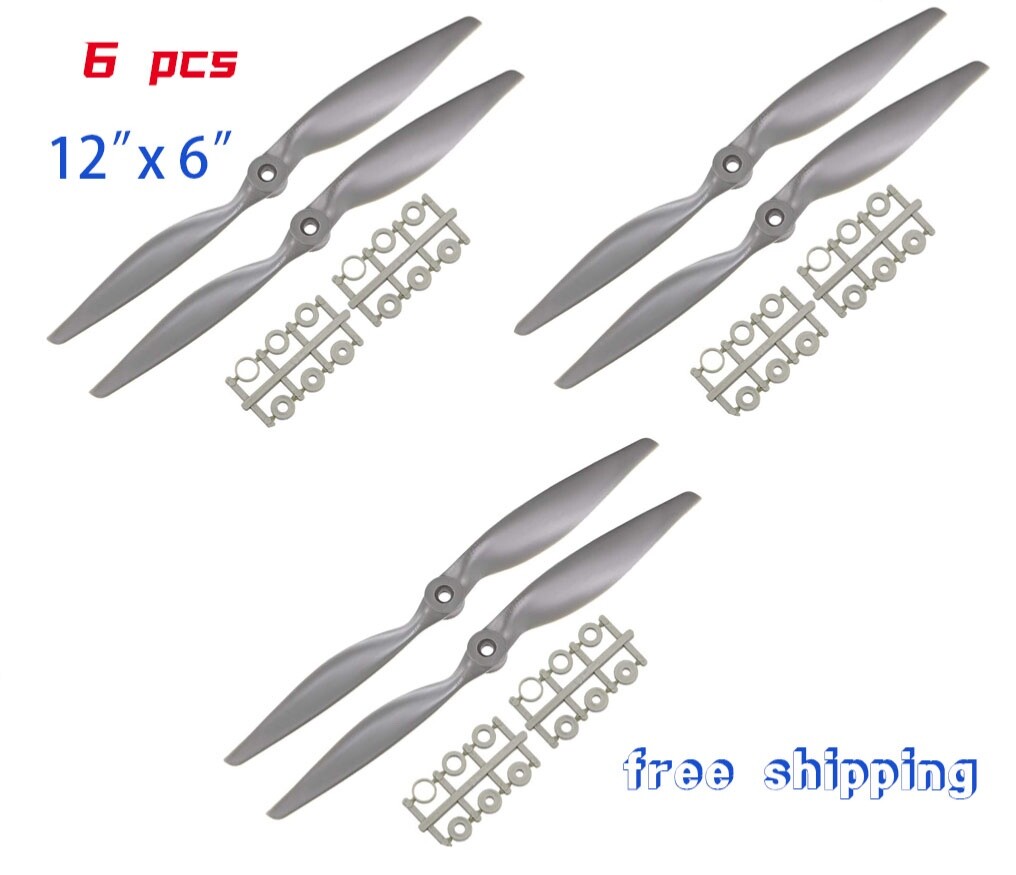 6pcs Gemfan 12 x 6 1260 APC-Style Electric RC Airplane Propeller Prop New USA