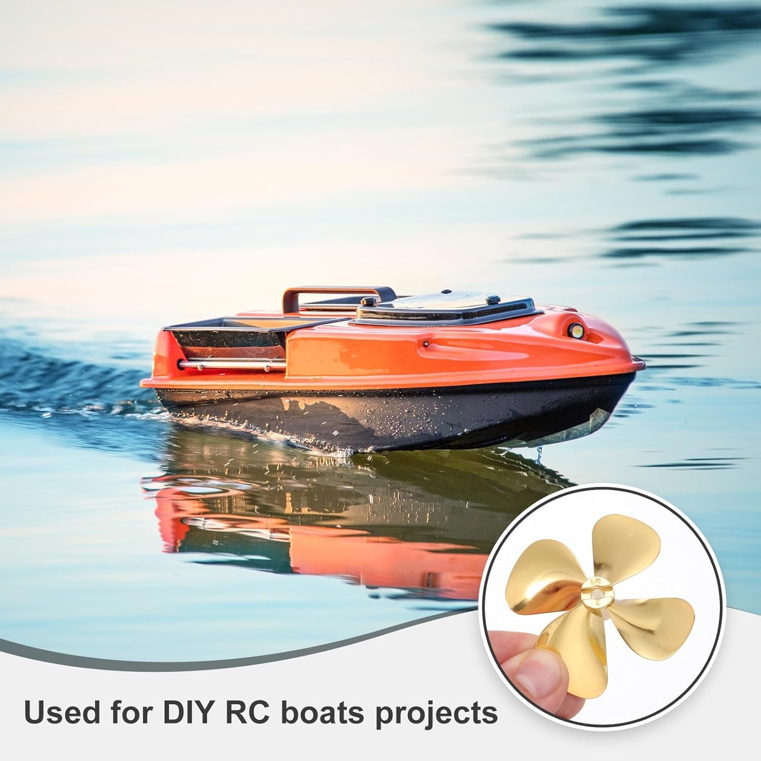 RC Boat Propeller 4 Blades Propellers 4mm Hole Dia 60mm OD CCW Clockwise