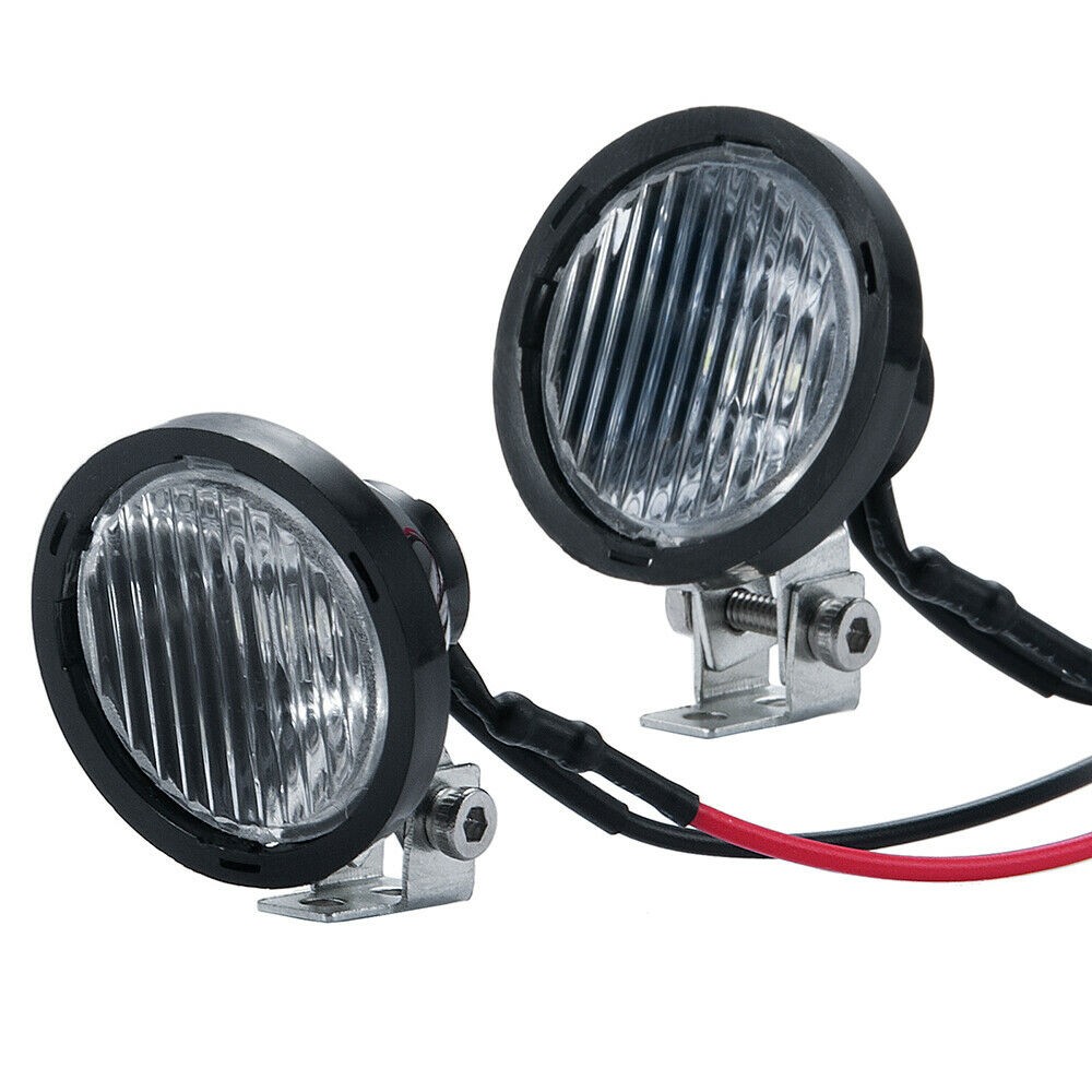 1Pair Round Headlights Light For Axial TRX4/6 Redcat RR10 MST 1/10 1/8 RC Car aa