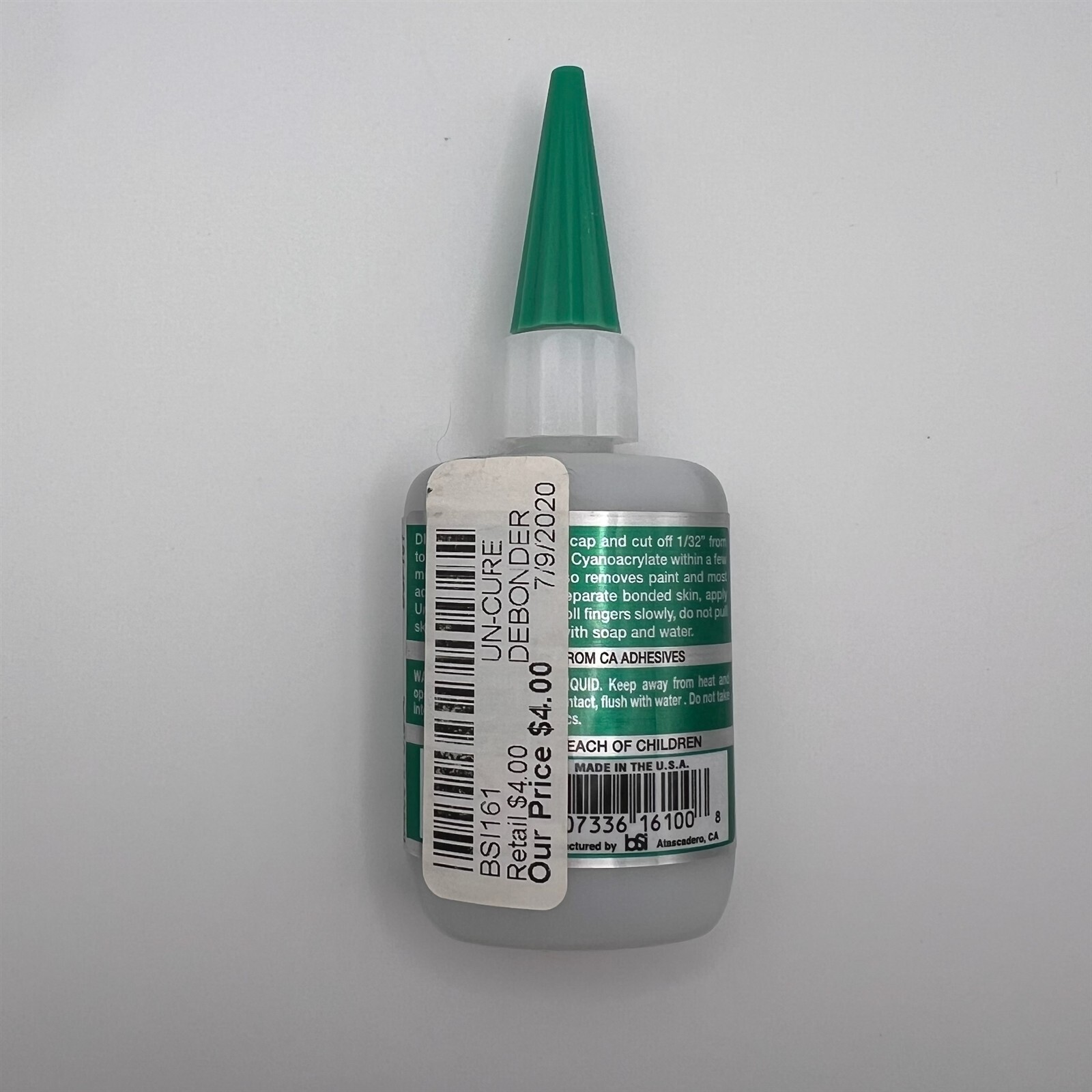 BSI 161 CA Remover Un-Cure 30-120 Sec (1oz/28.4g) NEW