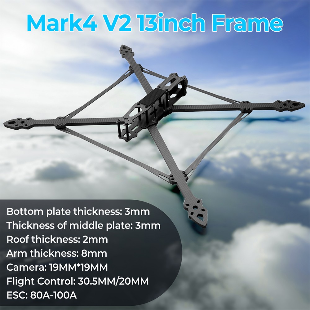 9IMOD Mark4 V2 13 Inch FPV Frame 539MM Wheelbase Carbon Fiber For RC FPV Drone